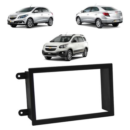 Imagem de Moldura Gm Prisma Cobalt Onix Spin 2 din Preto