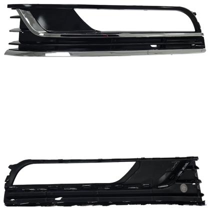 Imagem de Moldura Grade do Milha Passat 2011 A 2015 Black Piano Com Friso Cromado Com Furo