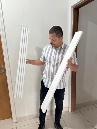 Imagem de Moldura Isopor Sanca Roda Forro P/ Led Kit16 metros M32