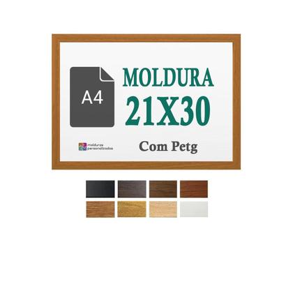 Imagem de Moldura Oncinha 21X30 Cm Padrão A4 Impressão Diploma Petg