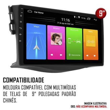 Imagem de Moldura Painel 2 Din 9" Polegadas Toyota Rav4 2008 até 2011 Preto