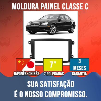 Imagem de Moldura Painel 2 Din DVD Mercedes Classe C 2001 2002 2003 2004