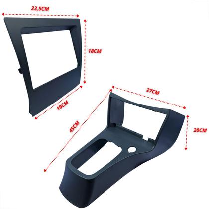 Imagem de Moldura painel multimídia 7 polegadas chevrolet gm celta prisma g2 2din pt fosco
