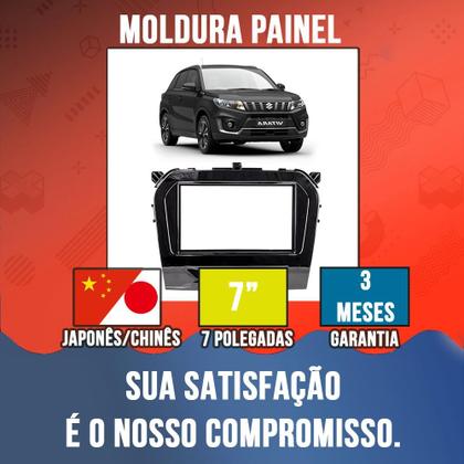 Imagem de Moldura Painel P/ Multimidia 7 Pol Vitara 16 17 18 19 20 21 22