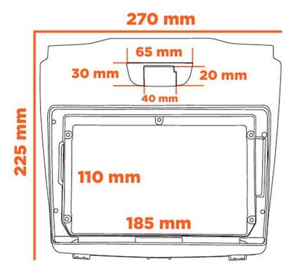 Imagem de Moldura para central multimidia mp5 9 pol 2 din s10 2012 a 2015