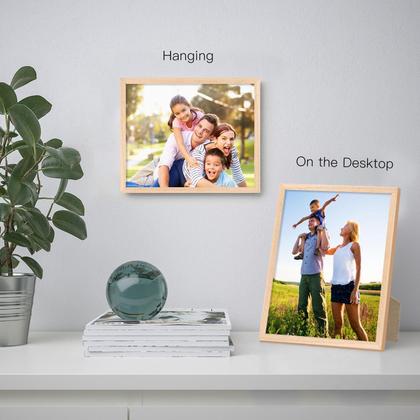 Imagem de Moldura para fotos ATOBART, 8x10 cm, madeira de carvalho com vidro real, pacote com 6