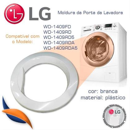 Imagem de Moldura Porta Lavadora LG WD-1409 MDQ39654001
