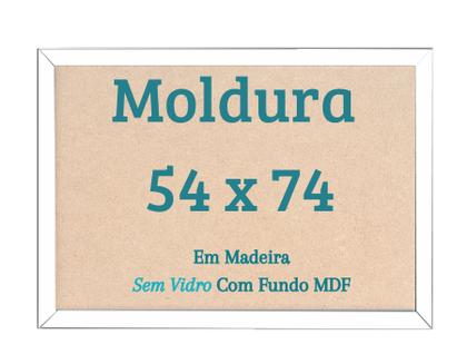 Imagem de Moldura Quebra Cabeça 1000 Peças 54x74 Sem Vidro 74x54 Com Fundo MDF