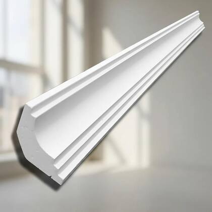 Imagem de Moldura Roda Teto em EPS Anti Chamas Com Acabamento Acetinado Premium Kit ZI08