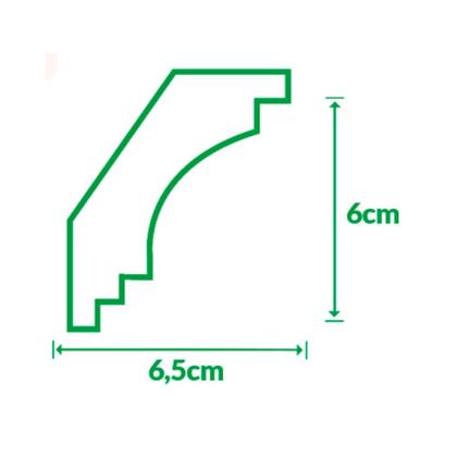 Imagem de Moldura Roda Teto em EPS Anti Chamas Com Acabamento Acetinado Premium Kit ZI08