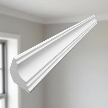 Imagem de Moldura Roda Teto em EPS Anti Chamas Com Acabamento Acetinado Premium Kit ZI12