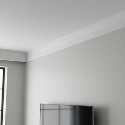 Imagem de Moldura Roda Teto em EPS Anti Chamas Com Acabamento Acetinado Premium Kit ZP12