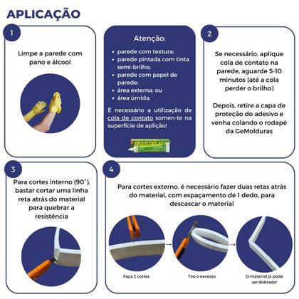Imagem de Moldura Roda Teto Eva Autocolante E7 10cmx1cm 10 Metros