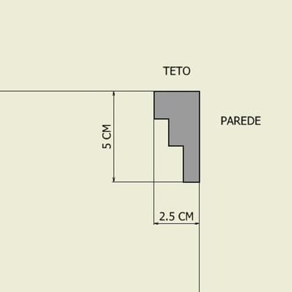 Imagem de Moldura Roda Teto Isopor Sanca/ Kit10 Metros 001