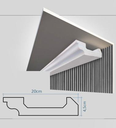 Imagem de Moldura Sanca Isopor Premium 100x20cm Spot Led Roda Teto Forro