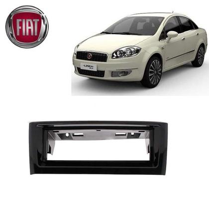 Imagem de Moldura Som Fiat Linea Essence 2008 1 Din LDV Prata