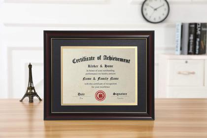 Imagem de Molduras de diploma ELSKER&HOME Classic em madeira de cerejeira 21x29,7 cm