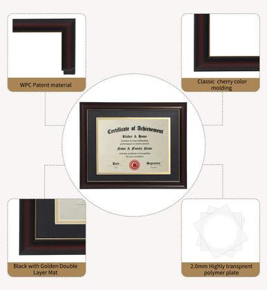 Imagem de Molduras de diploma ELSKER&HOME Classic em madeira de cerejeira 21x29,7 cm