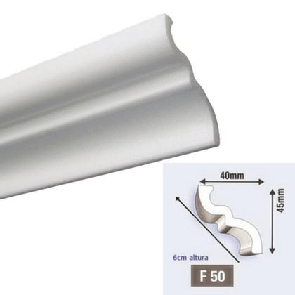 Imagem de Molduras De Isopor - Kit 12 Metros Cola- 40Mmx45Mm F50