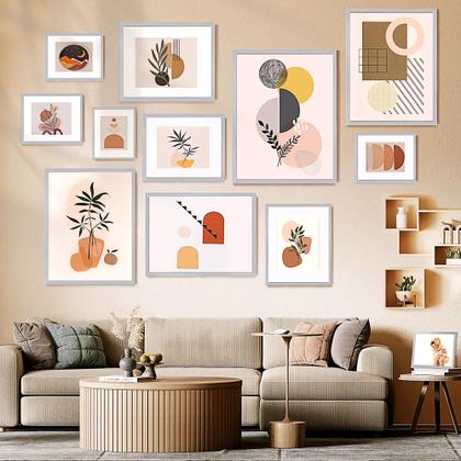 Imagem de Molduras de pôster prateadas Heimlove 22x28, molduras grandes de 22x28 para parede, molduras de parede versáteis com tapete para fotos de 16x24 para casa, quarto, escritório, gancho de parede incluído  conjunto de 1