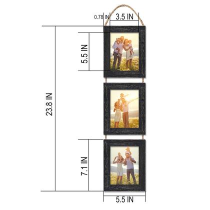 Imagem de Molduras para fotos penduradas na parede Collage VMUZEDER 4x6 Black