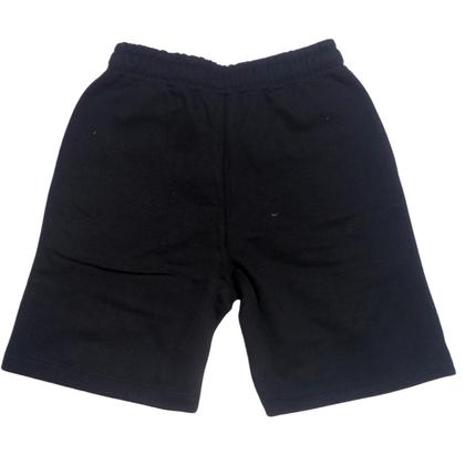 Imagem de Moletinho preto lisa bermuda infantil masculina cargo com regulagem cintura