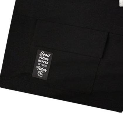 Imagem de Moletinho preto lisa bermuda infantil masculina cargo com regulagem cintura