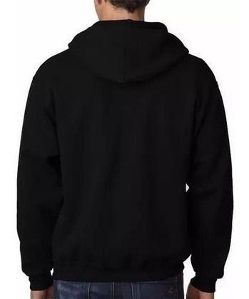 Imagem de Moletom Aberto Com Ziper Liso Capuz Bolso Blusa Frio Moleton