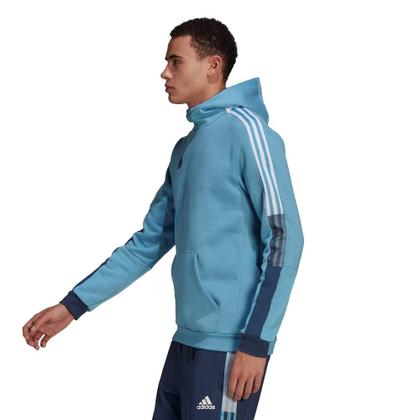 Imagem de Moletom Adidas Tiro 21 Cor: Turquesa E Marinho - Tamanho: 2GG
