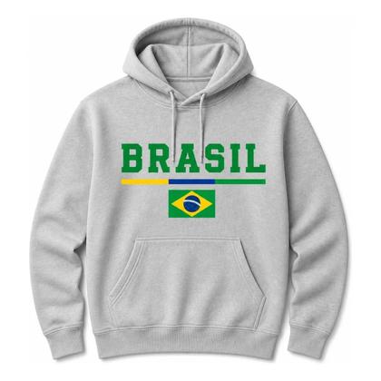 Imagem de Moletom Adulto Brasil Copa Hexa Unissex Macio Confortavel Canguru Seleção Brasileira