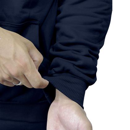 Imagem de Moletom Blusa de Frio Fechado Bolso Canguru Com Capuz Relaxado