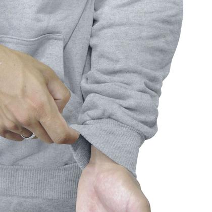 Imagem de Moletom Blusa de Frio Fechado Bolso Canguru Com Capuz Relaxado