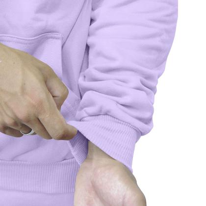 Imagem de Moletom Blusa de Frio Fechado Bolso Canguru Com Capuz Relaxado