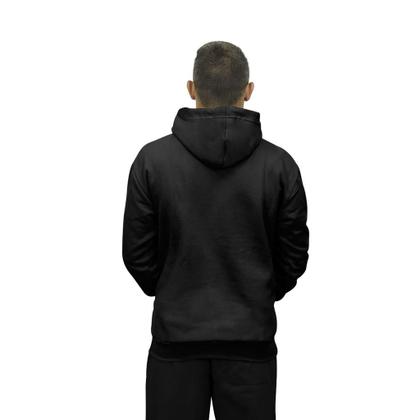 Imagem de Moletom Blusa de Frio Fechado Bolso Canguru Com Capuz Relaxado