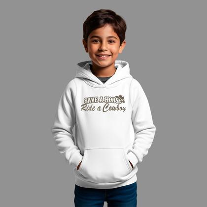 Imagem de Moletom Canguru Infantil Basico Masculino Casual Inverno Capuz e Bolso Tecido Macio Save Horse
