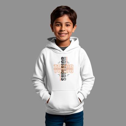 Imagem de Moletom Canguru Infantil Basico Masculino Streetwear Casual Inverno Blusa De Frio Tokyo