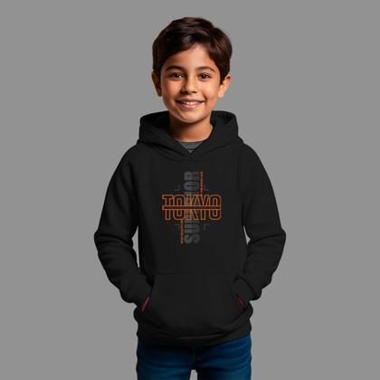 Imagem de Moletom Canguru Infantil Basico Masculino Streetwear Casual Inverno Blusa De Frio Tokyo
