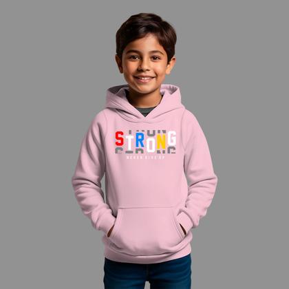 Imagem de Moletom Canguru Infantil Basico Masculino Streetwear Moda De Rua Inverno Blusa De Frio Strong