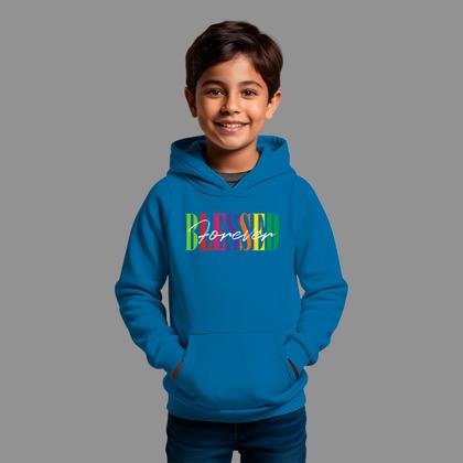 Imagem de Moletom Canguru Infantil Basico Masculino Streetwear Moda De Rua Inverno Blusa De Frio Tecido Macio Blessed