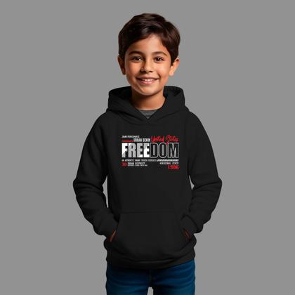 Imagem de Moletom Canguru Infantil Masculino Streetwear Casual Confortável Inverno Blusa De Frio Freedon