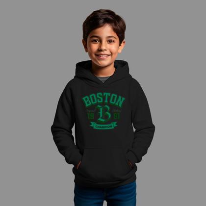 Imagem de Moletom Canguru Infantil Streetwear Basico Casual Moda De Rua Inverno Blusa De Frio Tecido Macio Boston