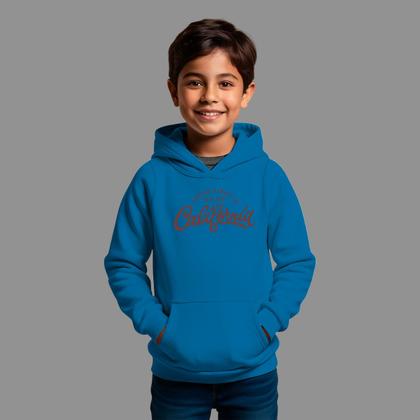 Imagem de Moletom Canguru Infantil Streetwear Casual Confortável Inverno Blusa De Frio Tecido Macio California