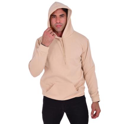 Imagem de Moletom Canguru Masculino Com Capuz Liso De Algodão Conforto Bolsa