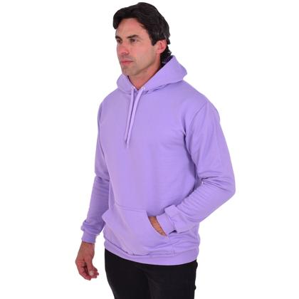 Imagem de Moletom Canguru Masculino Com Capuz Liso De Algodão Conforto Bolsa