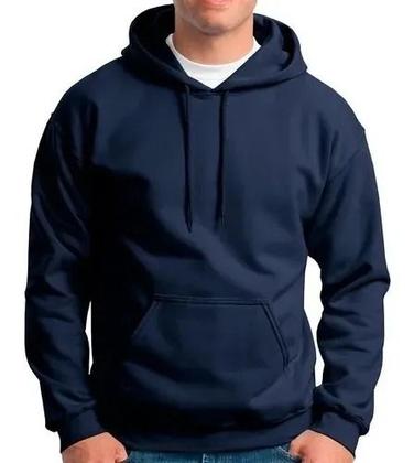 Imagem de Moletom Canguru Unissex Blusa De Frio Com Capuz Abrigo Liso Cores