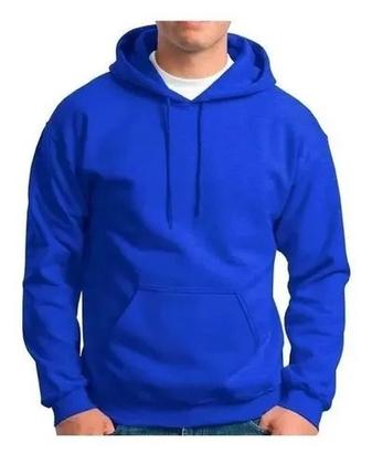 Imagem de Moletom Canguru Unissex Blusa De Frio Com Capuz Abrigo Liso Cores