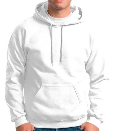 Imagem de Moletom Canguru Unissex Blusa De Frio Com Capuz Abrigo Liso Cores