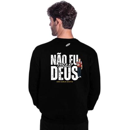 Imagem de Moletom Católico São Carlo Carlo Acutis Agasalho Blusa Cor:PretoTamanho:P