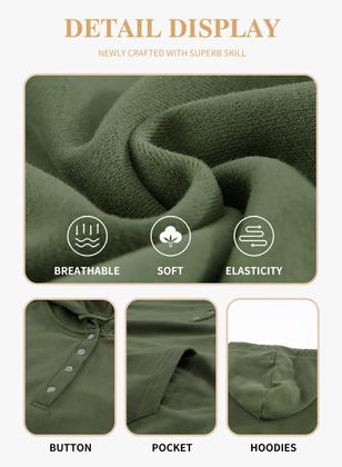 Imagem de Moletom com capuz Eytino feminino plus size verde 4X