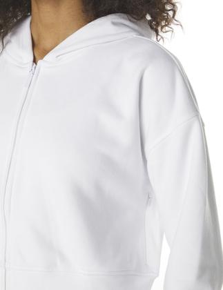 Imagem de Moletom com capuz florence by mills Cozy Crush Cropped com zíper branco GG